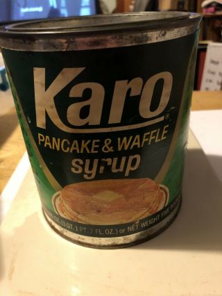 Vintage Metal 5 Pound Karo All Purpose Syrup Can