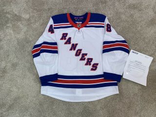 York Rangers Game Worn Mic Adidas Howden 1st Nhl Authentic Jersey 56