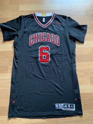 Cristiano Felicio Game Worn Chicago Bulls Black Sleeved Jersey,  3xl,  4