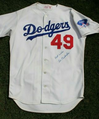 1983 Los Angeles Dodgers Tom Niedenfuer Game Worn Home Jersey Autographed