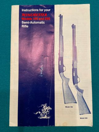 Instructions for your Winchester Rifles Models 77 190 290 490 2