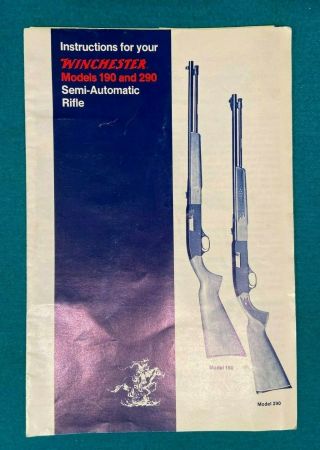 Instructions for your Winchester Rifles Models 77 190 290 490 3