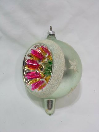 Vintage Indent Mercury Glass Christmas Ornament West Germany 4 " Tall
