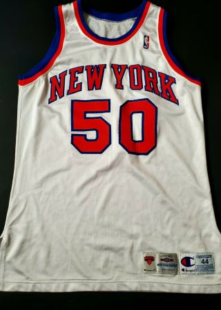 Greg Anthony York Knicks Game Worn Jersey Patrick Ewing John Starks Era