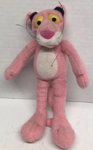 Metro - Goldwyn - Mayer Studios Vintage Pink Panther 8”plush Toy Animation Character