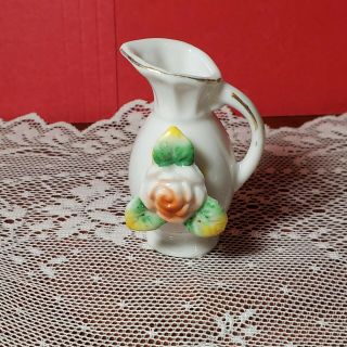 Vintage Porcelain Vase With Flower Made In Occupied Japan
