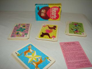 Vintage 1951 Whitman Hearts Card Game Htf Bears On Box Missing 1 Card