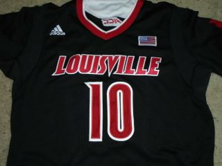 Louisville Cardinals Basketball Jaylen Johnson Adidas Game Black Jersey