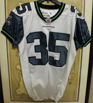 Seattle Seahawks Team - Issued Reebok 35 Gerard Ross Jersey - Could Be Game Worn
