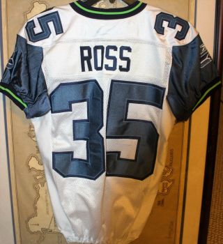 Seattle Seahawks Team - Issued Reebok 35 Gerard Ross Jersey - Could be Game Worn 2