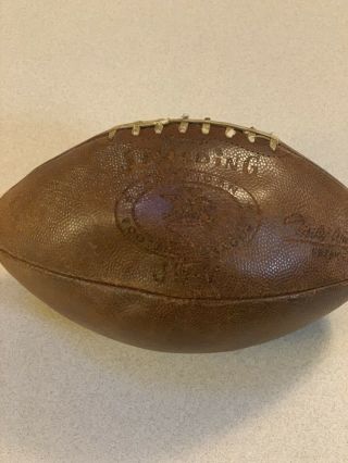 Vintage 1960 ' s American Football League AFL Spalding J5 - V Football Worn 1966 - 70 2