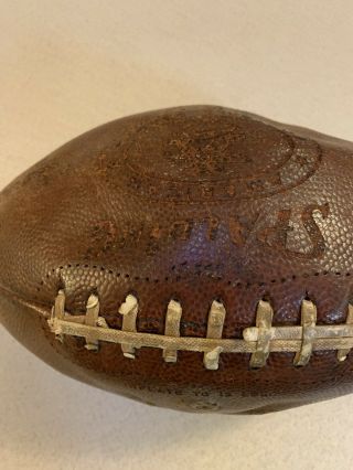 Vintage 1960 ' s American Football League AFL Spalding J5 - V Football Worn 1966 - 70 3