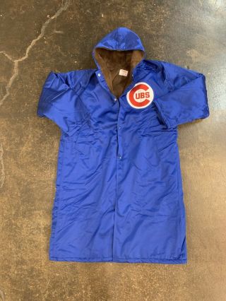 1970’s Team Issued Chicago Cubs Dugout Cape Coat Alpaca Vtg Mlb Wilson Jersey