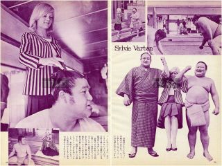 Sylvie Vartan In Tokyo 1965 Vintage Japan Picture Clippings 2 - Sheets (3pgs) Ff/n
