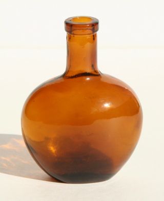 Vintage Miniature 4 " Amber Vo Seagrams Demi John Bottle
