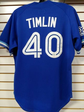 Mike Timlin 1996 Toronto Blue Jays Game Worn Jersey W Paul Godfrey Signed