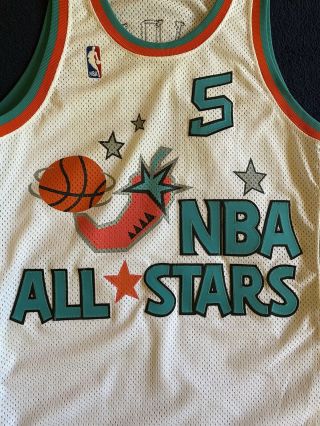Vintage 100 Authentic Jason Kidd 1996 NBA All - Star Game Issued Pro cut Jersey 2