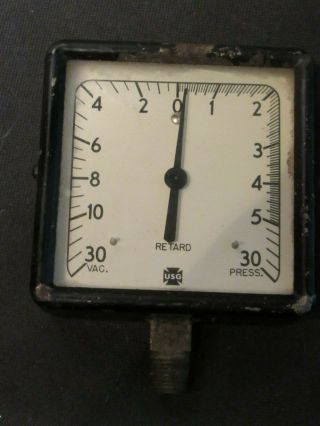 Vintage Usg Vacuum Pressure Gauge