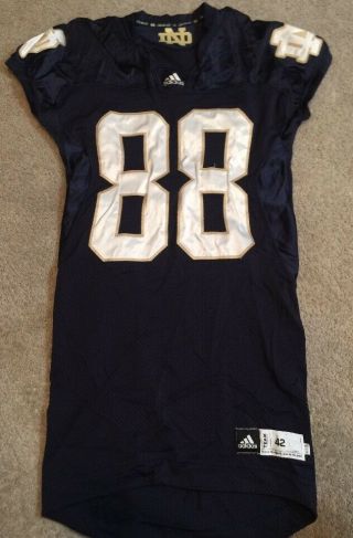 2010 Adidas Team Issued Notre Dame Football Home Jersey 88