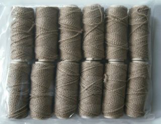 Taupe 4 Vintage 12 Lemar Textile Vat Dyed Looping Thread Chain Spools