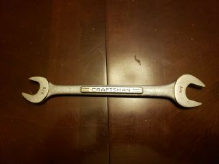 Vintage Craftsman =v= 5/8 " X 3/4 " Double Open End Wrench Forged Usa