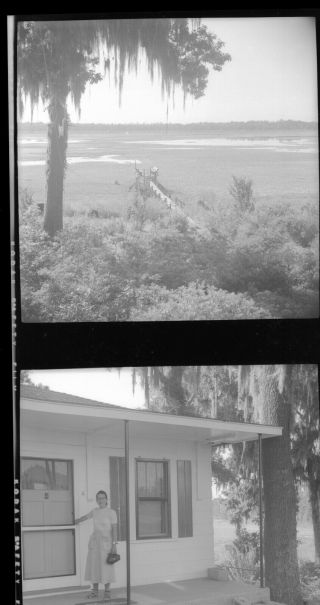 7 Vtg Negatives Only (not Photos) Trip To Lake City Florida Shaws Motel Moon