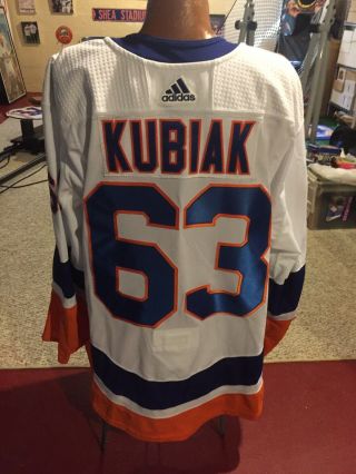 York Islanders Game Issued Worn ADIDAS Road Jersey Jeff Kubiak 58, 3