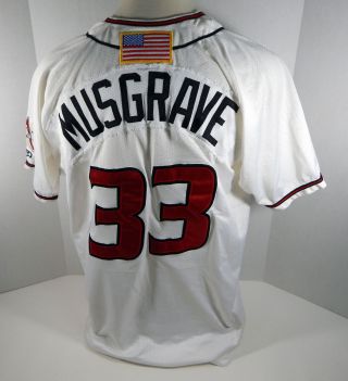 2018 Albuquerque Isotopes Harrison Musgrave 33 Game White Jersey