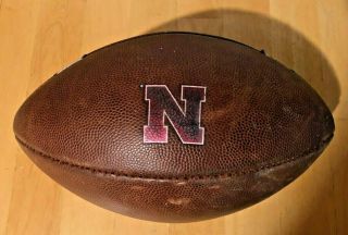 Nebraska Football Game Worn / Adidas Dime Football Embossed Nebraska Logo