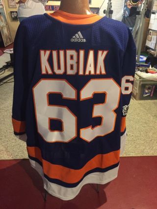 York Islanders Game Issued Worn ADIDAS Home Jersey Jeff Kubiak 58, 2