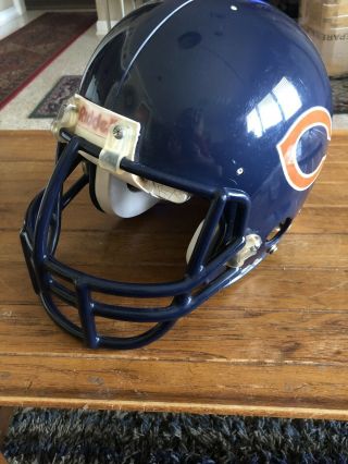 Vintage Riddell Game Worn Football Helmet Chicago Bears