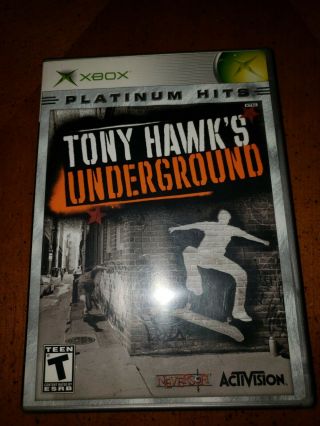 Vintage 2003 Tony Hawks Underground X Box Platinum Hits Video Game