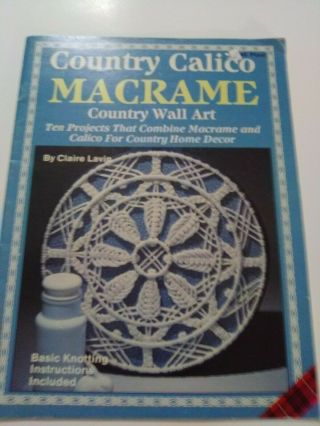 Macrame Book Country Wall Art 10 Projects Vintage 1985