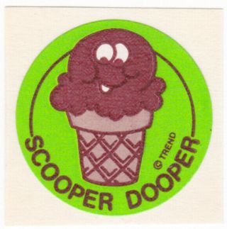 Vintage Trend Scratch And Sniff Stinky Stickers: Matte Chocolate Ice Cream