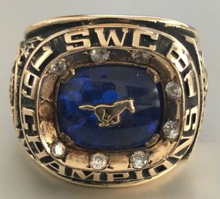 1981 Smu Mustangs Southwest Conf.  Championship College Football 10k Gold Ring