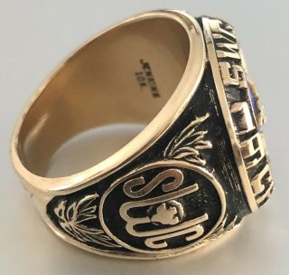 1981 SMU MUSTANGS SOUTHWEST CONF.  CHAMPIONSHIP COLLEGE FOOTBALL 10K GOLD RING 2