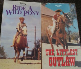 Vintage Vhs Disney Ride A Wild Pony (australian) & The Littlest Outlaw (mexican)
