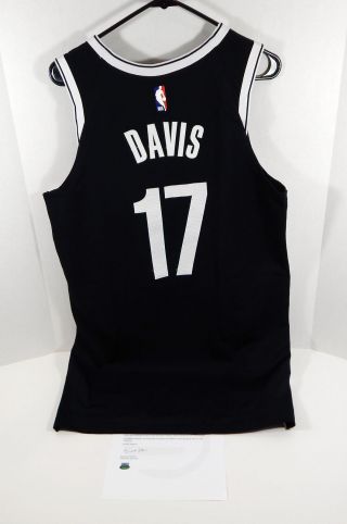 2018 - 19 Brooklyn Nets Ed Davis 17 Game Black Jersey Vs Spurs 22519 6 Pts