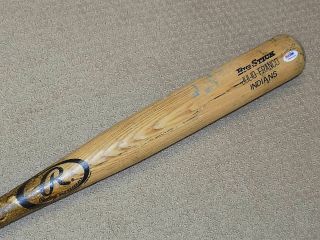 Julio Franco Game Bat 1997 Cleveland Indians Psa