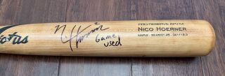 Nico Hoerner 2019 Game Cracked Bat Autograph Signed Cubs