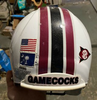 South Carolina Gamecocks Game Worn Helmet Mark Barnes Football Ncaa 3