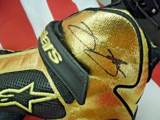 NASCAR JIMMIE JOHNSON AUTOGRAPHED RICHMOND 2016 GOLD SHOES WITH 3