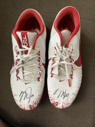 Mike Trout Signed Game Nike Turf Shoes Anderson Autographed Angels Cleats