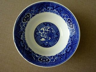 2 Vintage Willow Ware By Royal China Blue Willow Fruit Bowls