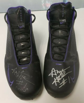 Anfernee " Penny " Haradway Game Worn & Signed Shoes Beckett C.  O.  A.  11/5/2003