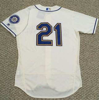 Laker 21 Size 44 2019 Mariners Marineros Home Cream Game Jersey Mlb Holo