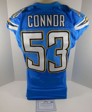 2013 San Diego Charger Kavell Conner 53 Game Issued Pos Powder Blue Jersey