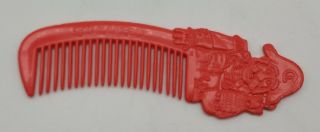 Captain Cap’n Crunch Red Plastic Hair Comb Mcdonald’s Happy Meal Vintage 1985