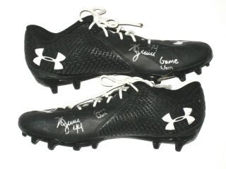 Kyle Juszczyk Baltimore Ravens Game Worn Signed Under Armour Cleats - Good Use