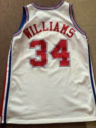1992 CHAMPION WILLIAMS LOS ANGELES CLIPPERS BASKETBALL GAME WORN JERSEY 52 2